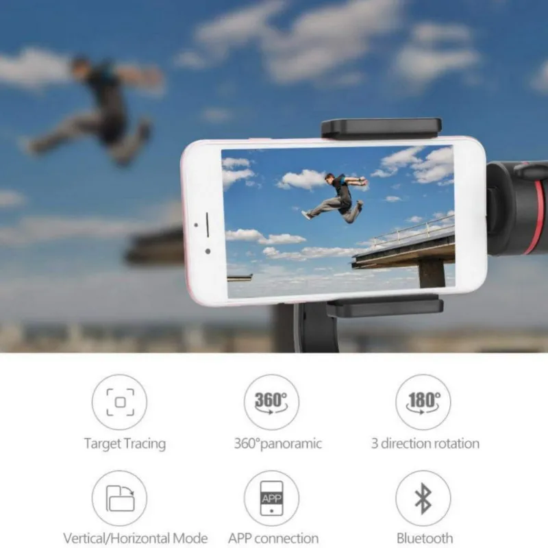 3-х осевой ручной шарнирный стабилизатор для камеры GoPro держатель смартфона Поддержка палка для селфи для iPhone samsung Galaxy huawei и т. д. смартфонов