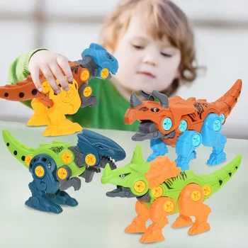 

Nut Disassembly And Assembly Dinosaur Toy Dinosaur Egg Belt Screwdriver Tyrannosaurus DIY Educational Children's Toy