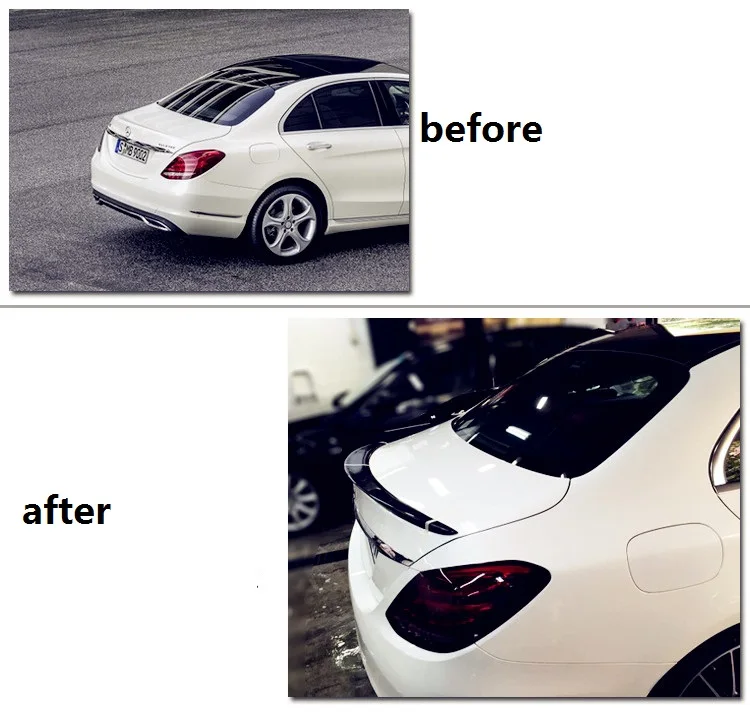 Подходит для Mercedes-Benz W205 C200 C260 C180 AMG C задний спойлер из углеродного волокна
