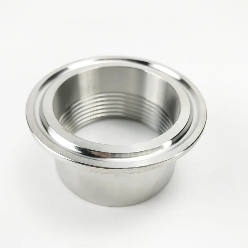DN40 (46mm) Adapter Tri-Clamp 2"51mm OD64, Internal Thread Connector For Heating Element，SS304