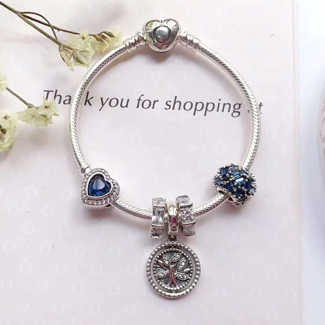 

DIY Fashion Charm Silver 925 Original Replica 1:1, Wishing Tree Bracelet Jewelry Gift for Women
