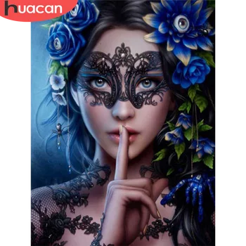 

HUACAN Full Square/Round Diamond Painting Portrait Pictures Of Rhinestones 5D Diamond Embroidery Sale Woman Mosaic Handmade Gift