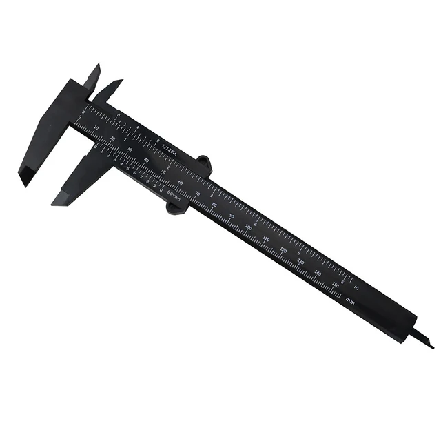 Tool Woodworking Metalworking Plumbing Model Making 80mm 150mm 0.5 Vernier Caliper Aperture Depth Diameter Measure Tool Black