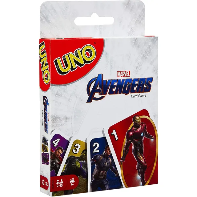 UNO Avengers Marvel Card Games Mattel Games Family Funny Entertainment Board Game Poker Kids Toys Gift Playing Cards 112 sheets 4