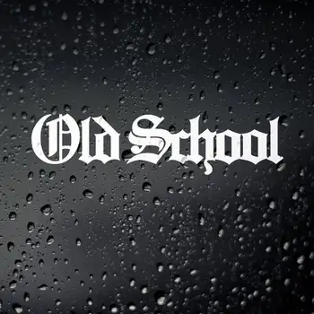 Black/Silver Old School Car Sticker Car Body Stickers Window Door Decal Funny Top Quality Waterproof  S543