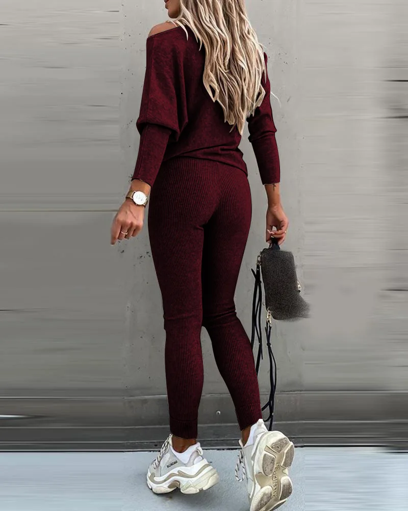Tracksuit 2 Piece Set Autumn Winter Pullover Top Long Pants Sports Suit Female Sweatshirt Sportswear Suit For Woman