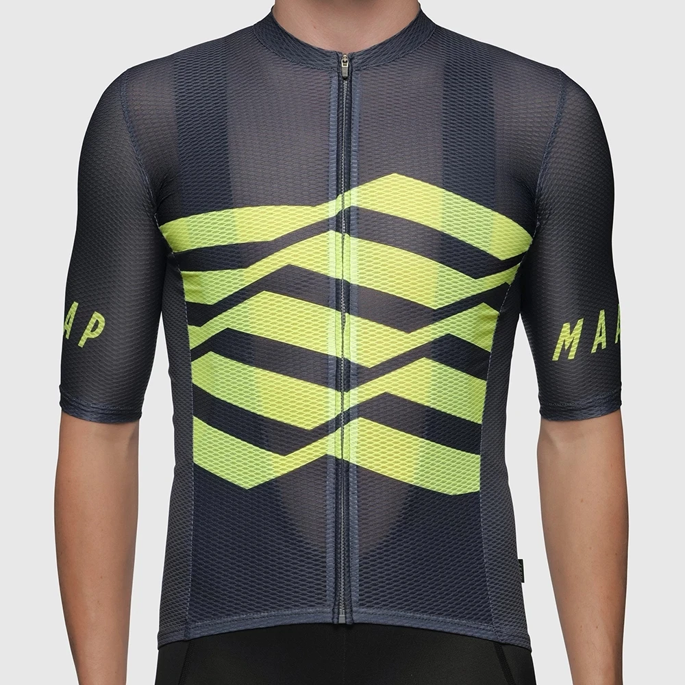 gray new gray Cycling Jersey Men Pro Team Lightweight Short Sleeve Bike Jersey Italy mesh fabric best quality cycling gear - Color: gray