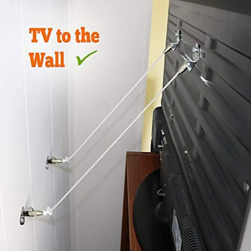 New Metal Anti-Tip Furniture Anchor Safe Strap Wall Mounted Baby Proofing Secure Kit