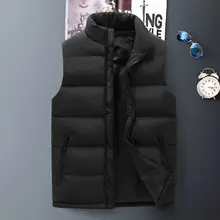 Осенний и зимний стильный модный жилет мужской повседневный жилет большой размер пуховый хлопковый жилет