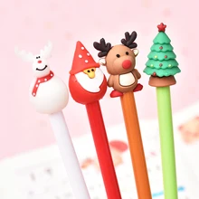 

1 PCS Cute Cartoon Christmas Series Neutral Pen Creative Students Pen Black Ink Pen For Christmas Gel Pen Cute Stationary