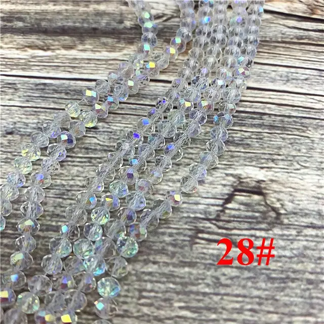 2x3mm/3x4mm/4x6mm Crystal Rondel Beads Faceted Glass Beads For Jewelry Making DIY Female Bracelet Necklace Jewelry NO.28