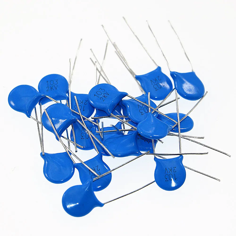 300Pcs 15Value 1KV 2KV 3KV Blue High Voltage Ceramic Capacitors Assortment Assorted Kit Box