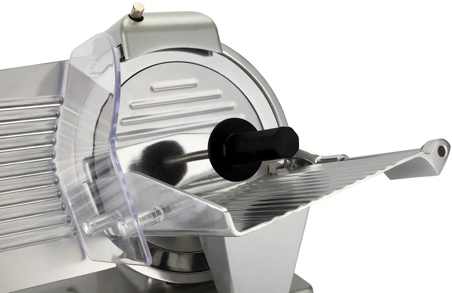 10" Chromium-plated Steel Blade Electric Deli Meat Cheese Food Slicer 240W for Commercial and Home Use