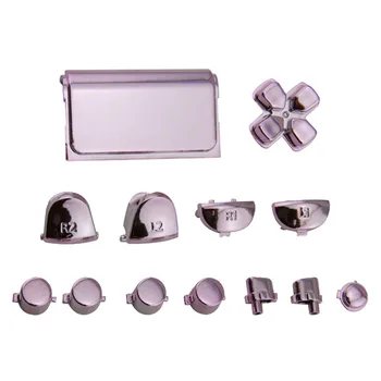 

Controller Parts Easy Install Button Trigger Durable Protective Replacement Gaming Electroplated Smooth DIY Full For PS4