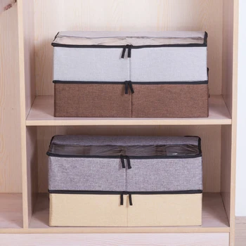 

Underwear Storage Box for Under Bed Box Shoes Wardrobe Closet Organizer Box Storage Bag Home Sock Bra Underwear Cotton