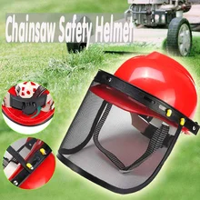 Chainsaw Safety Helmet Brushcutter Trimmer Protective Hat Forestry Visor Protection Logging