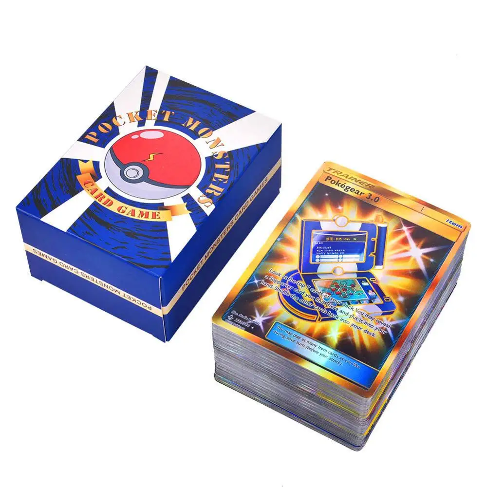 120 шт. карточка Pokemon с 30 метровой командой 50 Мега 19 тренажер 1 энергия 20 ultra