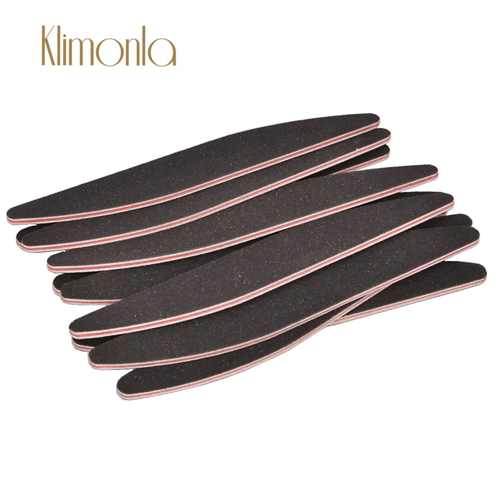 

10Pcs/Set Double Side Nail File 100/180 Grit Black Willow Leaves Shape Nail Art Sanding UV Gel Polish Buffer Block File Tools
