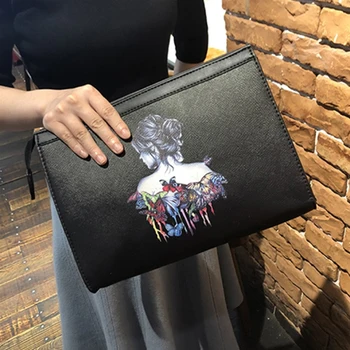 

New Large-capacity Dayclutch Simple Soft-leather Bag Multi-functional Envelope Ladies Clutches shoulder bag