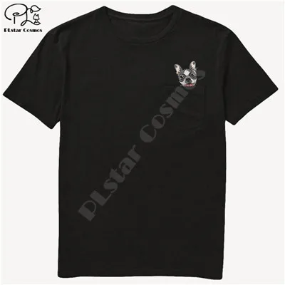 German Shepherd In Pocket T Shirt Dog Lovers Black Cotton Men Made in USA Cartoon t shirt men Unisex New Fashion tshirt style-13 Gold