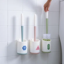 

Hanging Modern Toilet Brush Wall Retro Silicone Stand Toilet Brush Practical Cleaning Hygienic Accessories Bathroom Set DE50MT