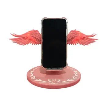 

10W LED Angel Wings Wireless Fast Charger Stand Holder for iphone Mobile Phone M5TB