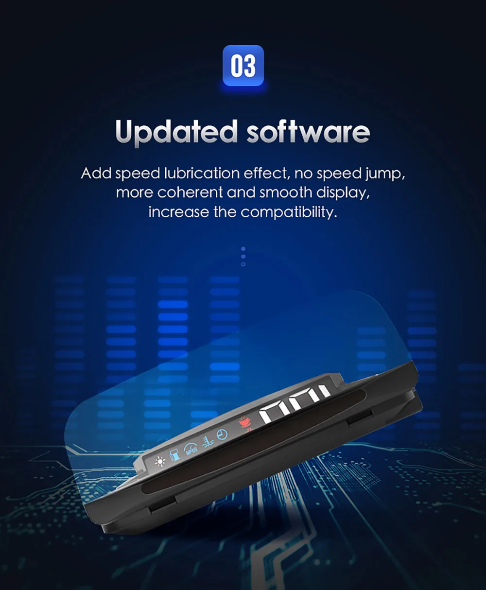 HUD Mirror L3 Car Head up display Digital Speedometer (8)