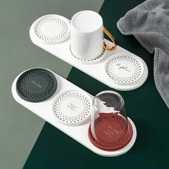 

Diatom Mud Drain Cup Holder Cup Holder Quick Dry Dish Excretion Water Rack Cup Storage Shelf for Home Kitchen Useful Cup Holder