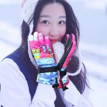 

Outdoor Winter Women Waterproof Windproof Thermal Thick Skiing Sports Gloves Thermal Thick Skiing Sports Gloves Sports Gloves