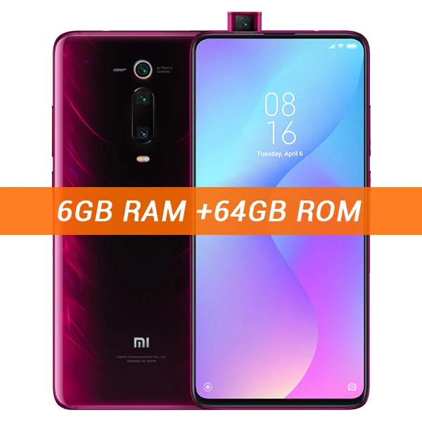 Глобальная версия Xiaomi mi 9T(Red mi K20) 6 ГБ ОЗУ 64 Гб ПЗУ/6 ГБ ОЗУ 128 Гб ПЗУ Смартфон Snapdragon 730 Восьмиядерный 48 МП камера NFC - Цвет: 6GB 64GB Red