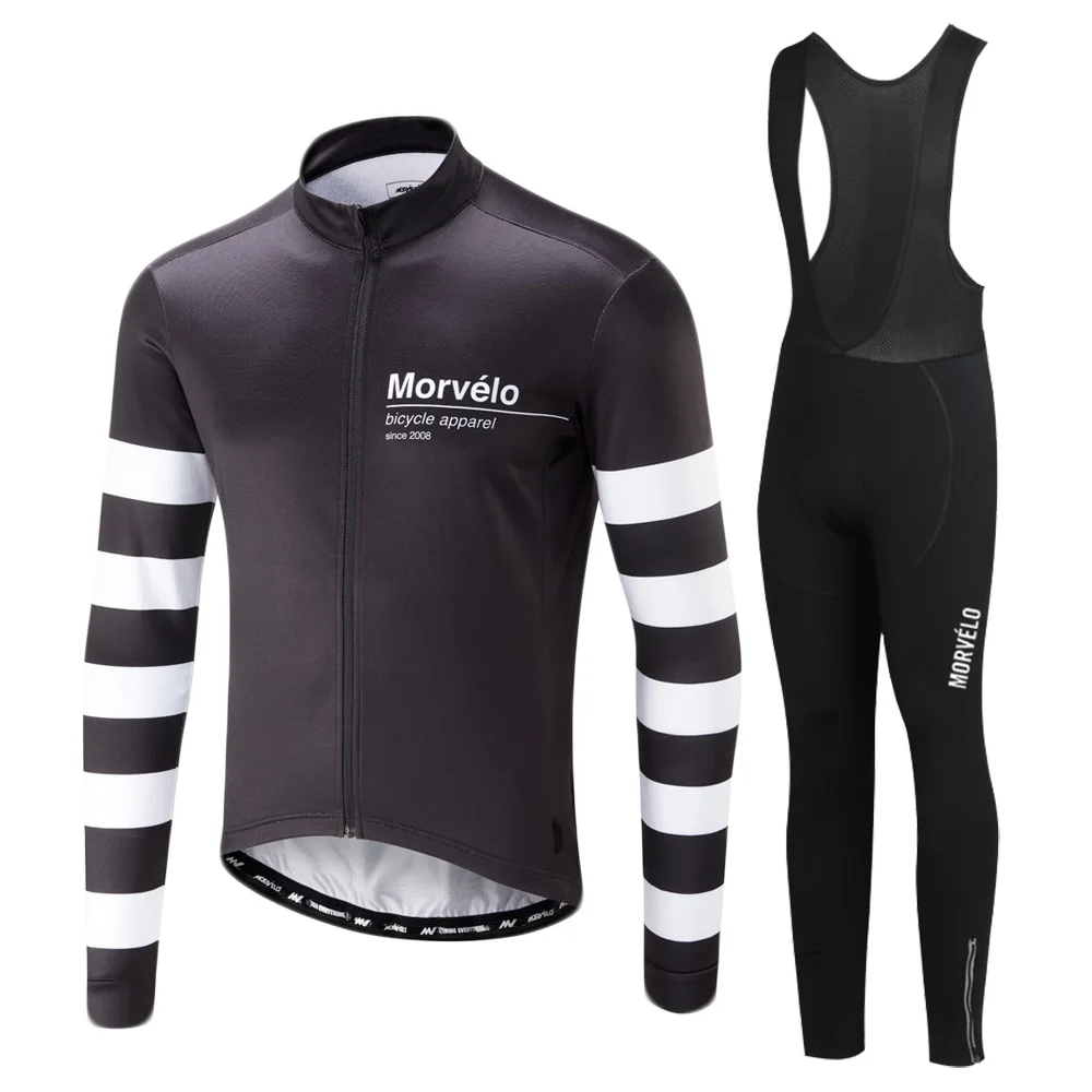 Morvelo зимний теплый флис Invierno Polar набор манга larga ciclismo Трикотажные изделия bicicleta carrera desgaste pro fit ciclismo ropa - Цвет: 3