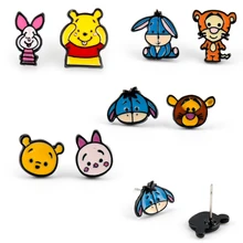 Милые поросята ИА тигра серьги гвоздики Мода Аниме Сережка с героями мультфильмов серьги-гвоздики с животными для женщин девочек Дети Ювелирные изделия Подарки