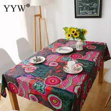 Mantel de tela de mesa Vintage Impresión de Tapete rectangular mantel hogar cubierta de mesa para cocina esteras decoración de tela de aceite en la Mesa