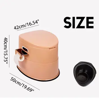 

New Portable Toilet 200KG Bearing Squatting Elderly Toilet Stool/Pregnant Movable Toilet/ Multifunction Bedpan & Paper Roll Hold