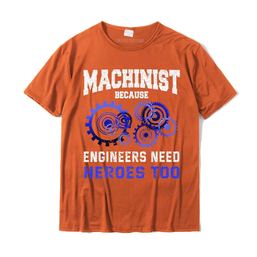 Europe T-Shirt Oversized Round Neck Gift Cotton Fabric Men Tops & Tees Fashionable Short Sleeve Tees Wholesale Machinist Shirt Funny CNC Operator Joke Quote Machinist Gift Premium T-Shirt__MZ24066 orange