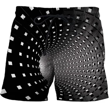 

Balck White Vortex Surf shorts Mens Colorful Whirlpools Beach Shorts Summer Quickdry Casual Men Women Shorts Bermuda Swim shorts