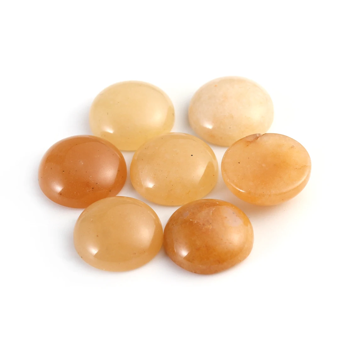 yellow aventurine DC 10 шт./лот Натуральный камень кабошон 4/6/8/10/12 мм 25 узоров для DIY кольца, серьги, браслет Цепочки и ожерелья делая конечные бусины в форме цветов - Цвет: yellow aventurine
