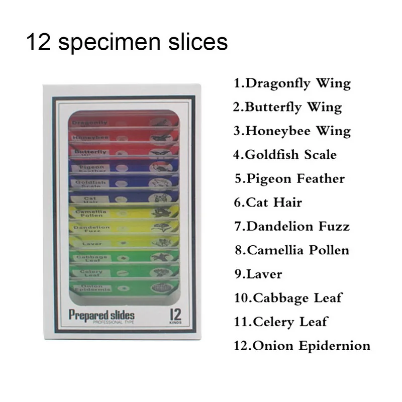 Microscope Kit Lab LED 100X-400X-1200X Home School Educational Toy Gift Refined Biological Microscope For Kids Child