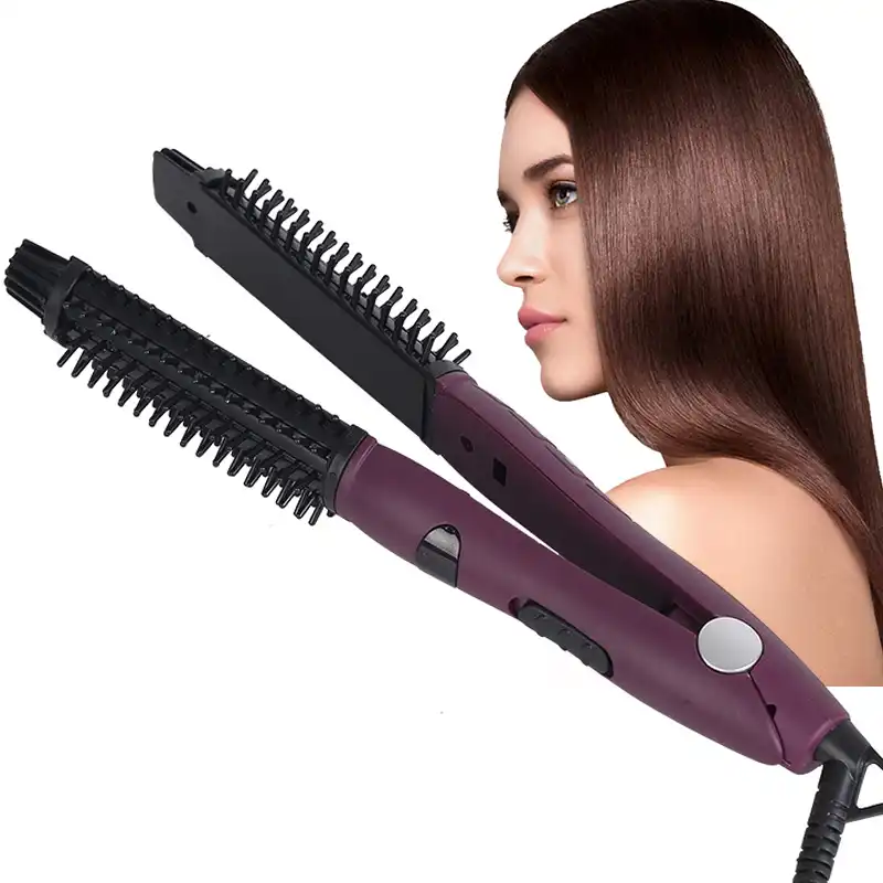 hair curling iron brush