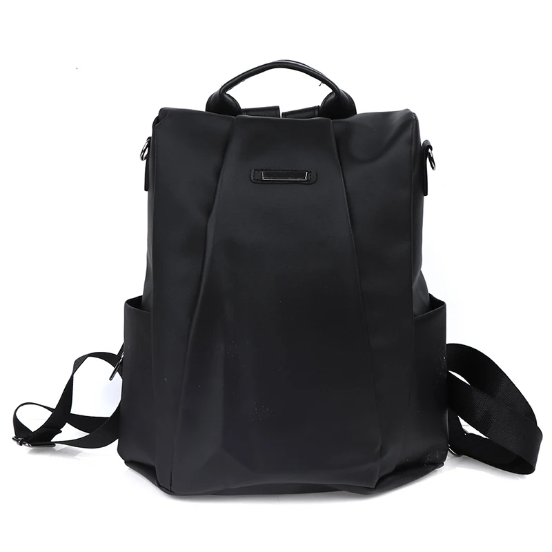 Men's Shoulder Bag oxford and metal material Portable Casual Travel Bag Anti-Theft Male Mini Crossbody Bag Black/Kahki - Цвет: black