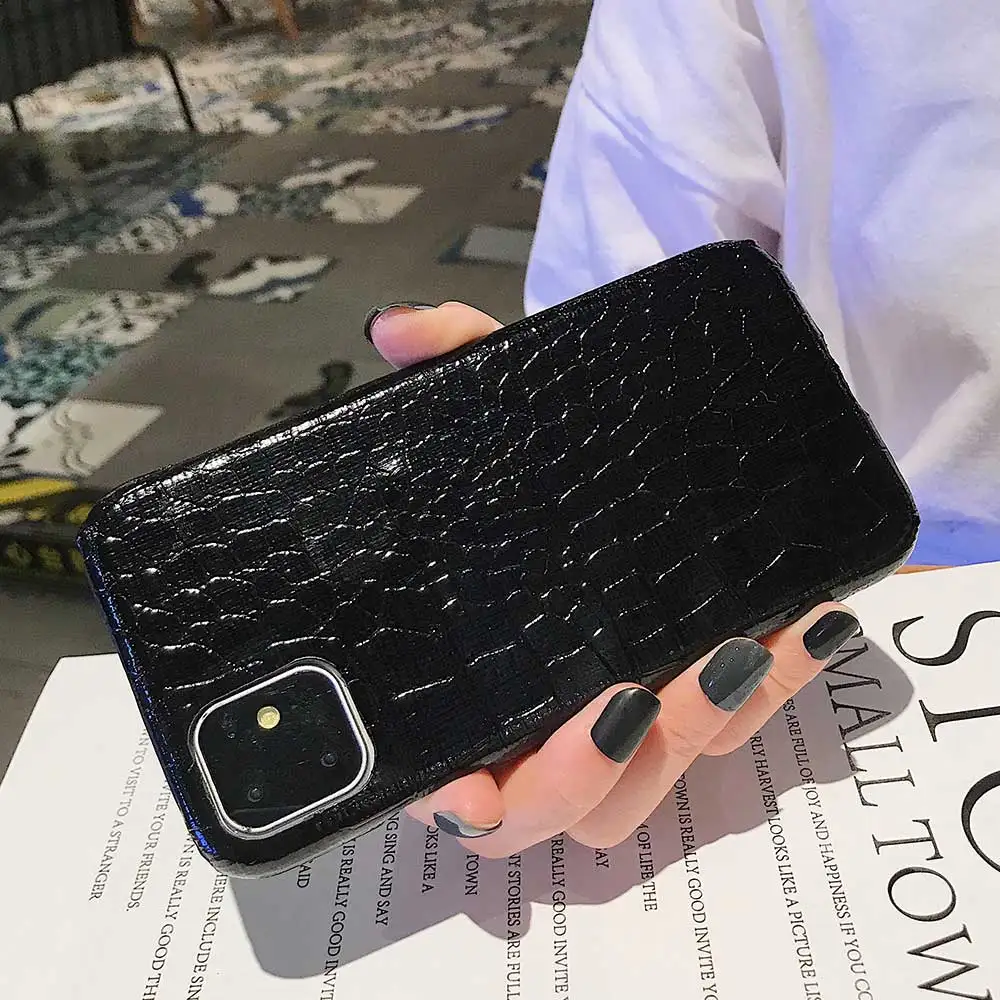 Чехол из змеиной кожи для iPhone 11 pro max X XS Max XR Кожаные чехлы с крокодиловой текстурой