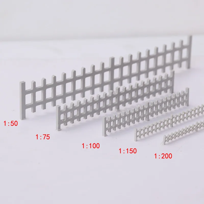 10 шт./лот 1/50-1/200 масштабная модель Мини DIY здание наружное abs пластик белая модель забора для строительного дизайна