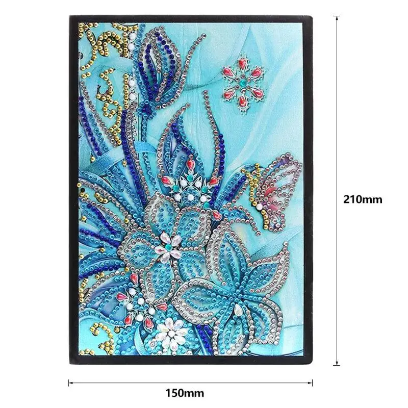 Diamond Painting Notebook DIY Santa Flower Animal Pattern Special Shaped Diamond 50 Pages A5 Sketchbook Cross Stitch Crafts - Цвет: M