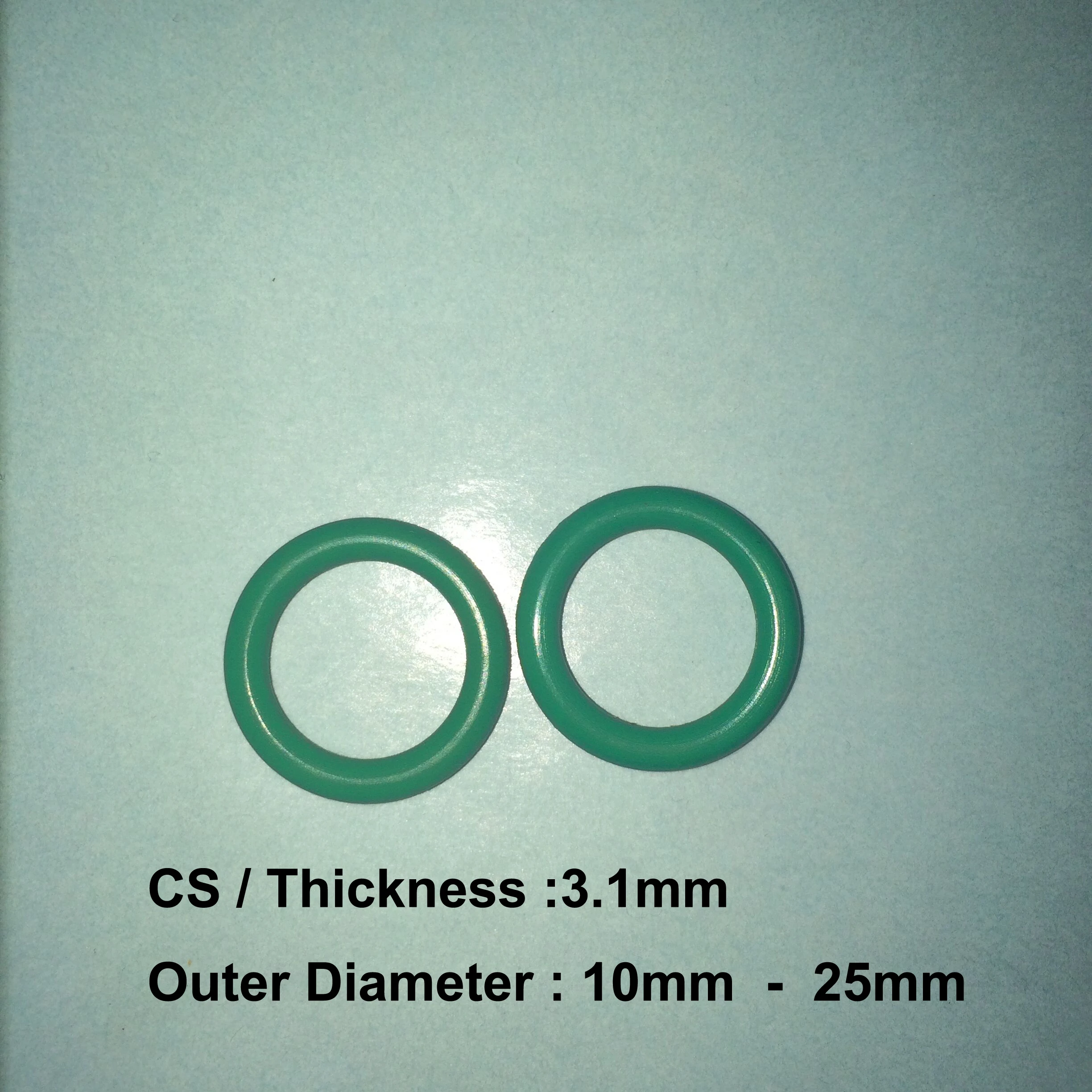 

100 PCS Rubber ORing O-Ring CS3.1mm x OD 10/11/12/13/14/15/16/17/18/19/20/21/22/23/24/25 Fluorine Rubber Gasket Seal FKM O Ring