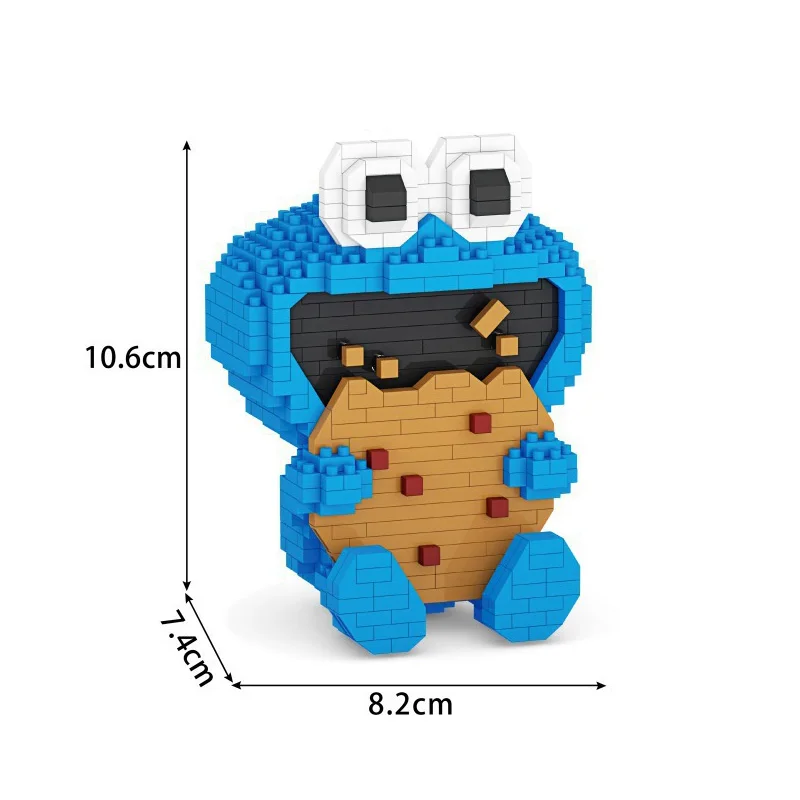 Mini Building Blocks 618pcs+ Micro Diamond Bricks Elmo Cookie Monsters Big Bird Figures 3D Model For Children Gift Toys construction blocks building blocks