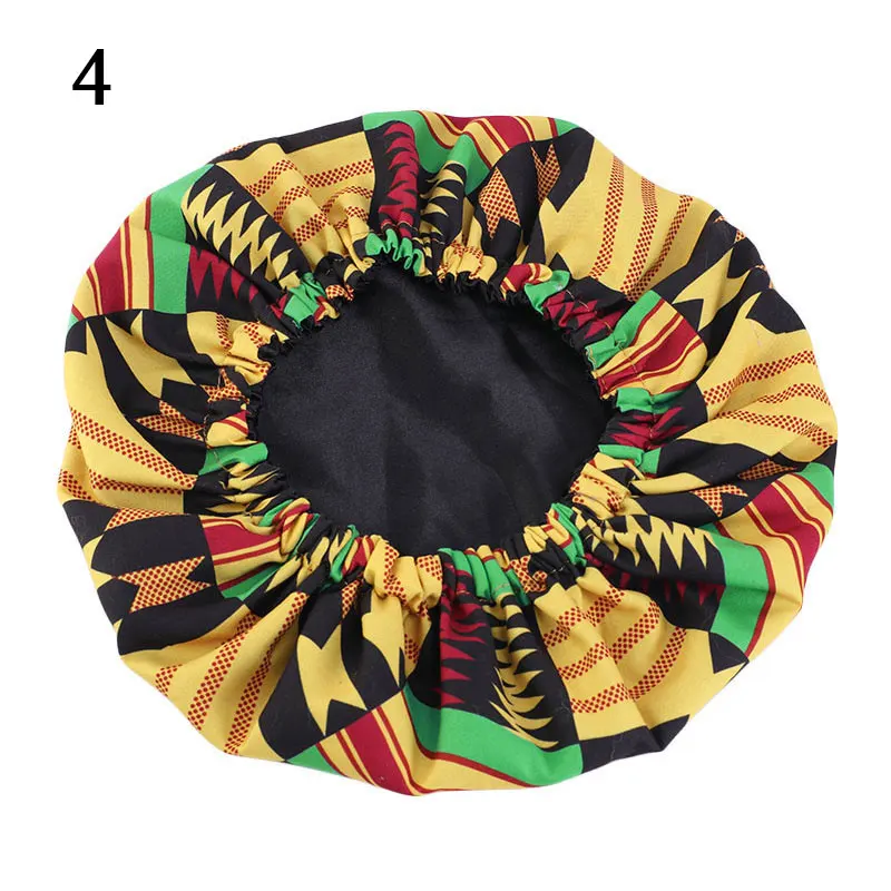 New Extra Large Sleep Cap kids Adjustable African print Ankara Satin Bonnet sleep cap turban hat Night Sleep Beanie Chemo Cap men's skullies and beanies