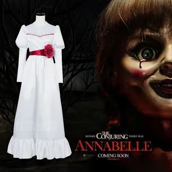 

Bride of Chucky Halloween Girl Dress Doll Annabelle Cosplay Costume for Women Kids Adult Halloween Horror Movie Costume