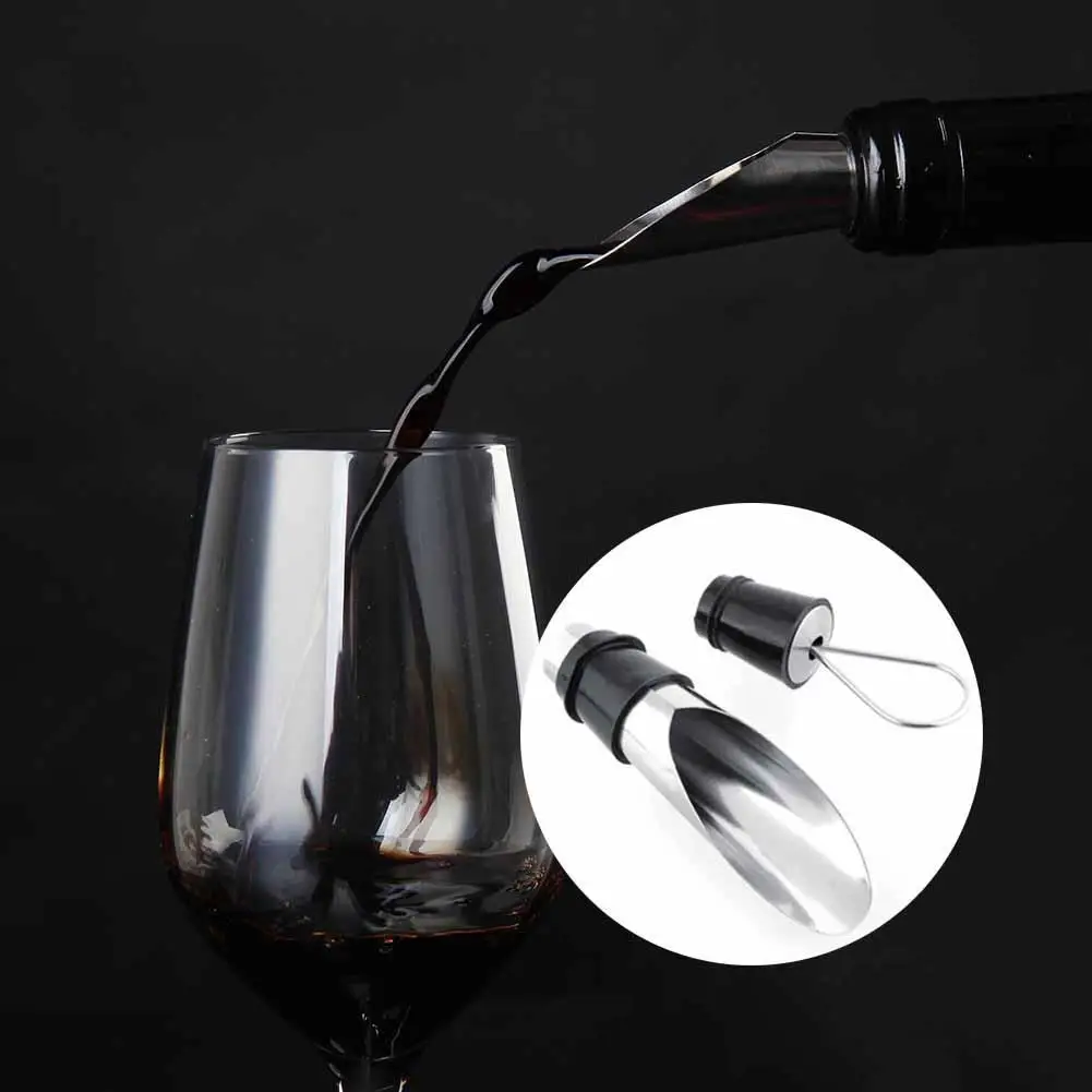 Нержавеющая сталь поток ликера аэрации Графин Pourer сопла инструмент бар с винный набор стопперов для бутылок