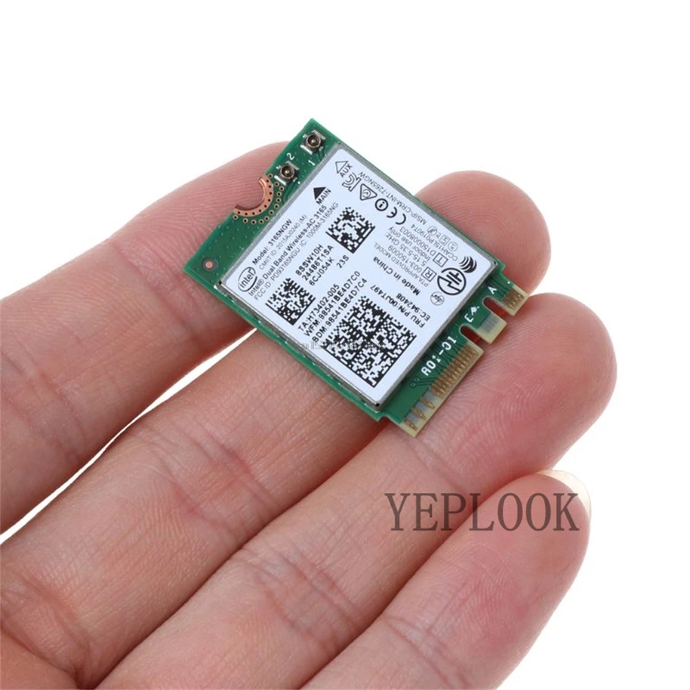 AC3165 3165NGW 2 Băng Tần 2.4G/5G Wifi 433Mbps + Bluetooth 4.0 802.11AC NGFF M.2 Card WiFi cho ThinkPad E460 E560 B51-80 Yoga 310 best wifi adapter for pc