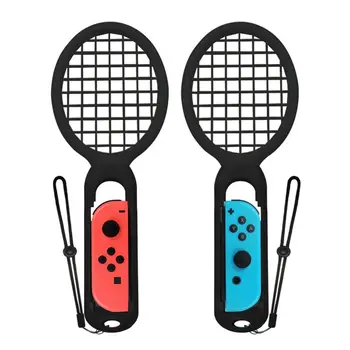 

New 2PCS/Set Tennis Racket For Nintendo Switch Joy-Con Controller Left and Right Handle Blue and Red for M ario Tennis Aces Game